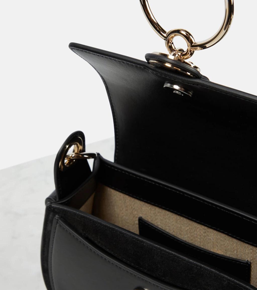 CHLOÉ Petit Sac Tess En Cuir Lisse Et Cuir Velours Femme Noir Taille Onesize 100% Cuir De Veau In Black Product Image