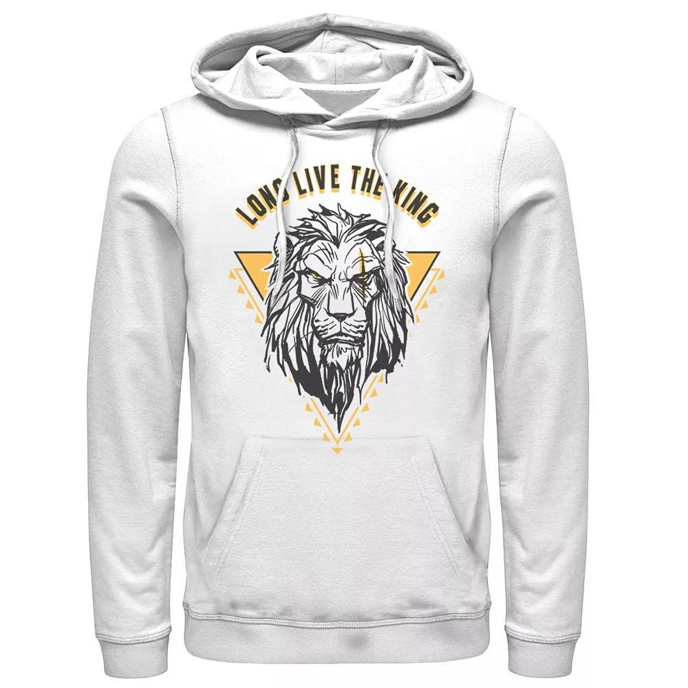 Disney's The Lion King Live Action Scar Men's Long Live The King Hoodie, Size: XXL, White Product Image