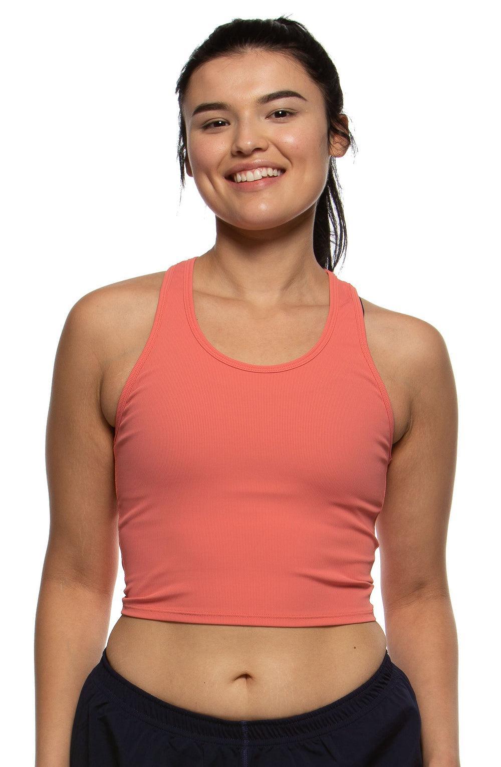 Rochelle Basic Crop Top - Salmon Female Product Image