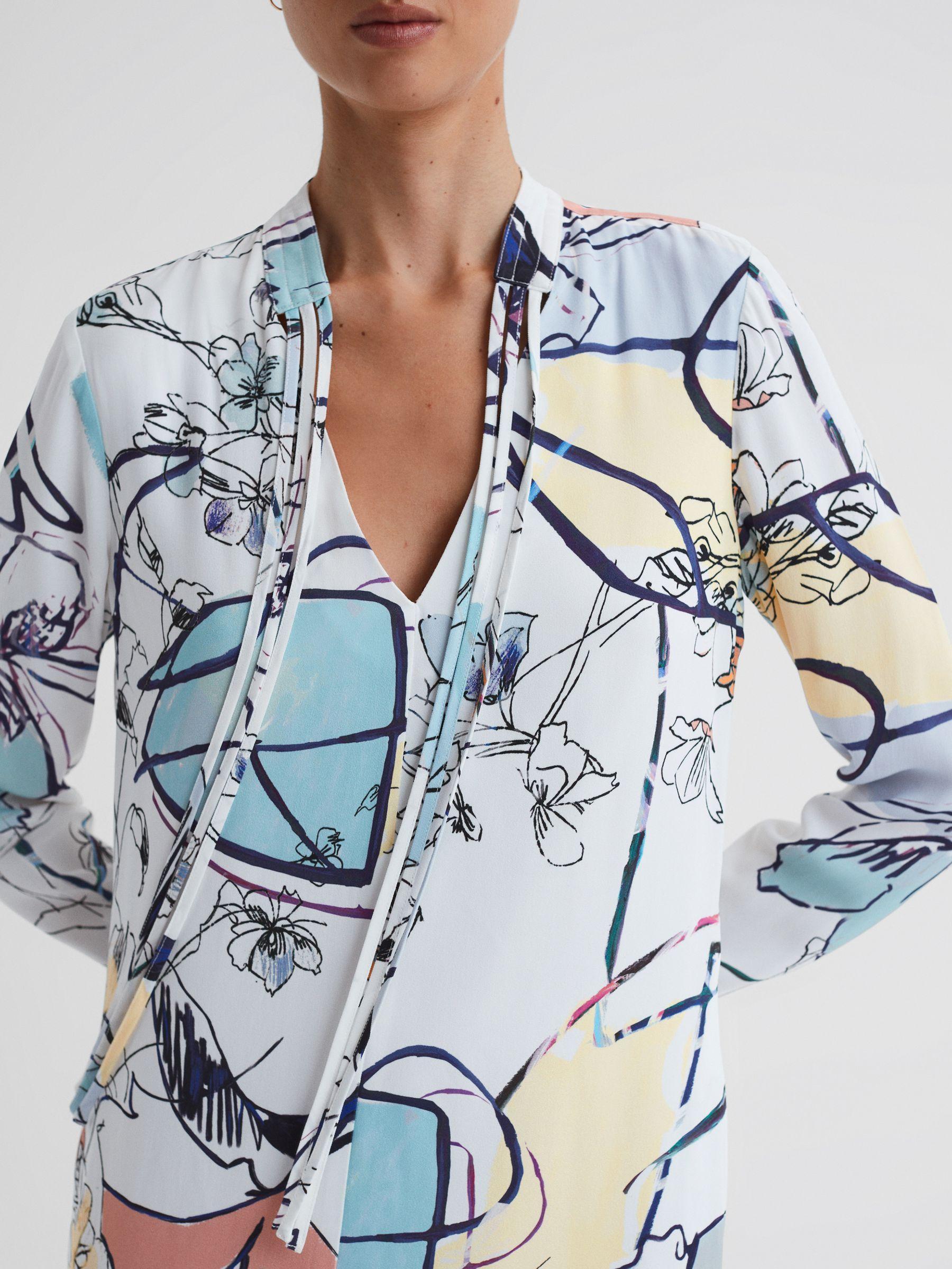 Printed Shift Dress in Multi Product Image