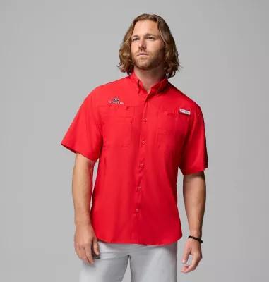Columbia Men's Collegiate PFG Tamiami Short Sleeve Shirt - Georgia- Product Image