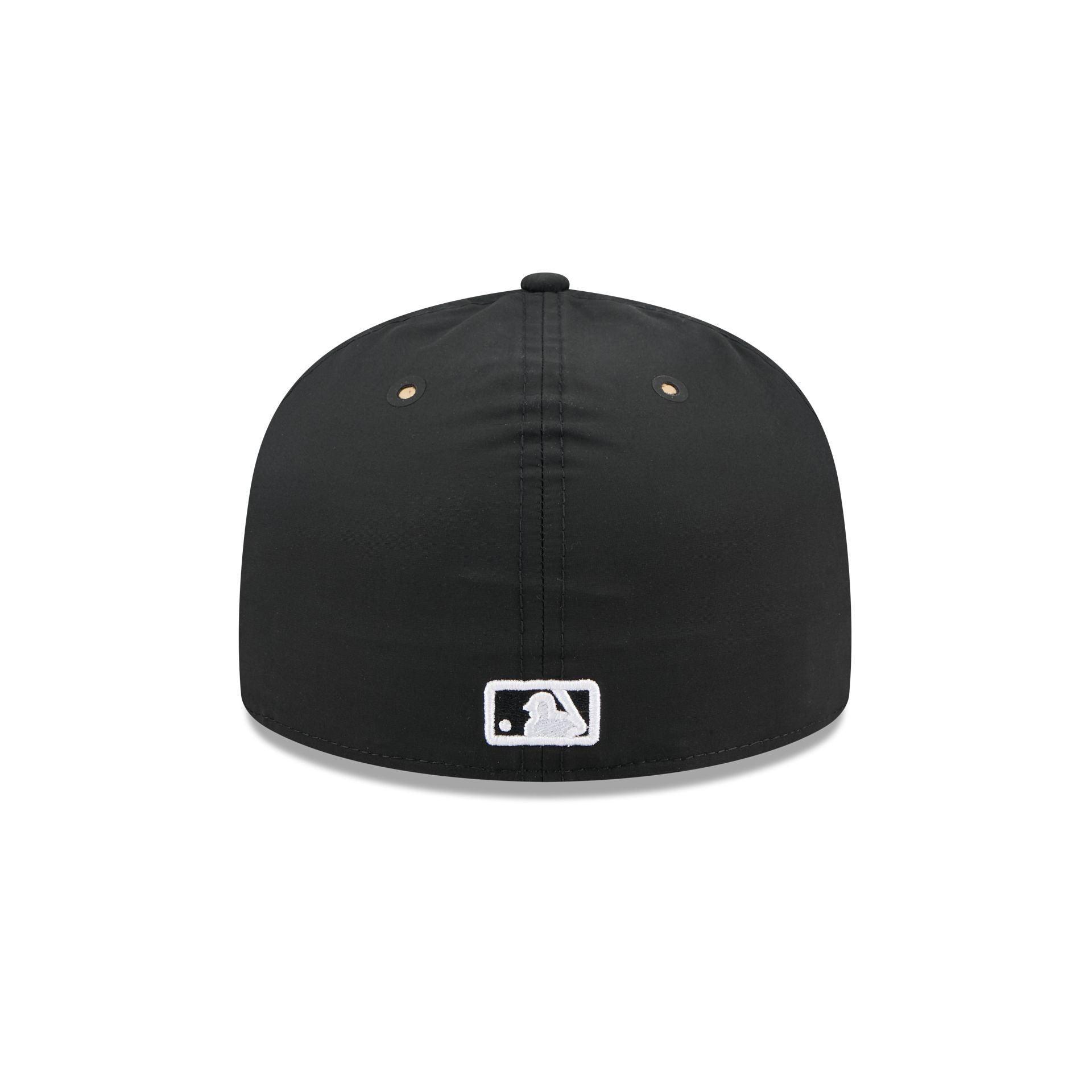 Los Angeles Dodgers Black Poly Rope Split Panel 59FIFTY Fitted Hat Male Product Image