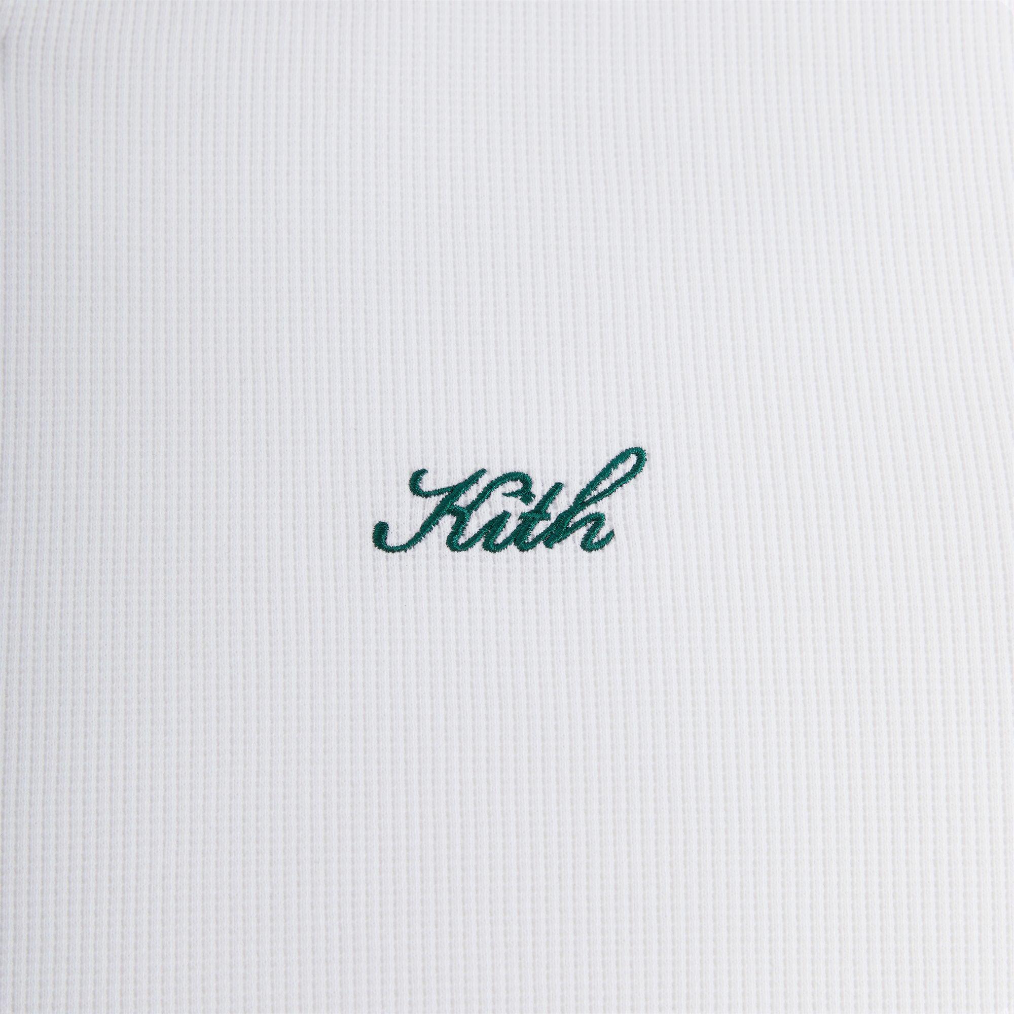 Kith Micro Waffle Drew Polo - White Male Product Image