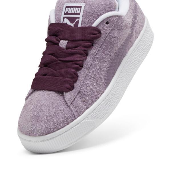 PUMA Suede XL Hairy Sneakers Women in Pale Plum/White Product Image