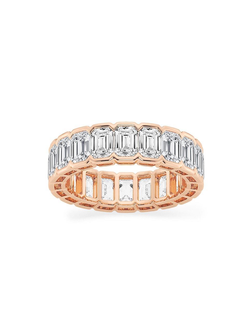 Womens 14K Rose Gold & Emerald-Cut Lab-Grown Diamond Eternity Band/2.00-5.00 TCW Product Image