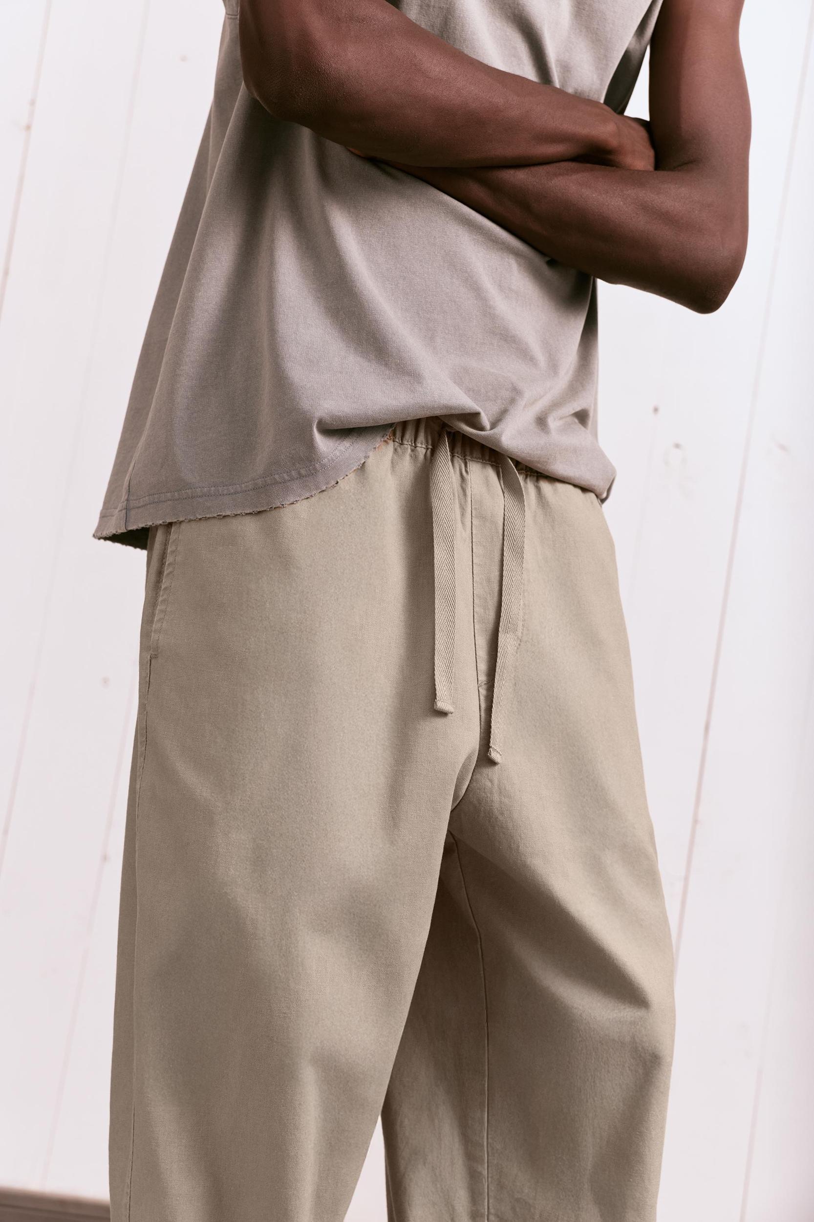 Linen blend sweatpants Product Image