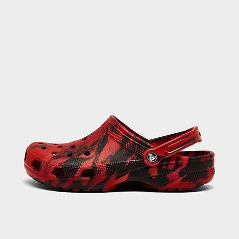 Crocs Mens Crocs Classic Clogs - Mens Shoes Black/Red Product Image