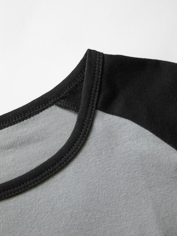 Contrast Raglan Slim Short Sleeve Tee Product Image