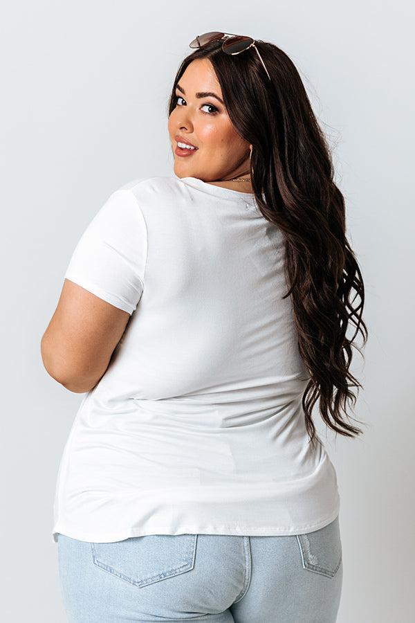 Casual Convo Shift Tee in Ivory Curves Product Image