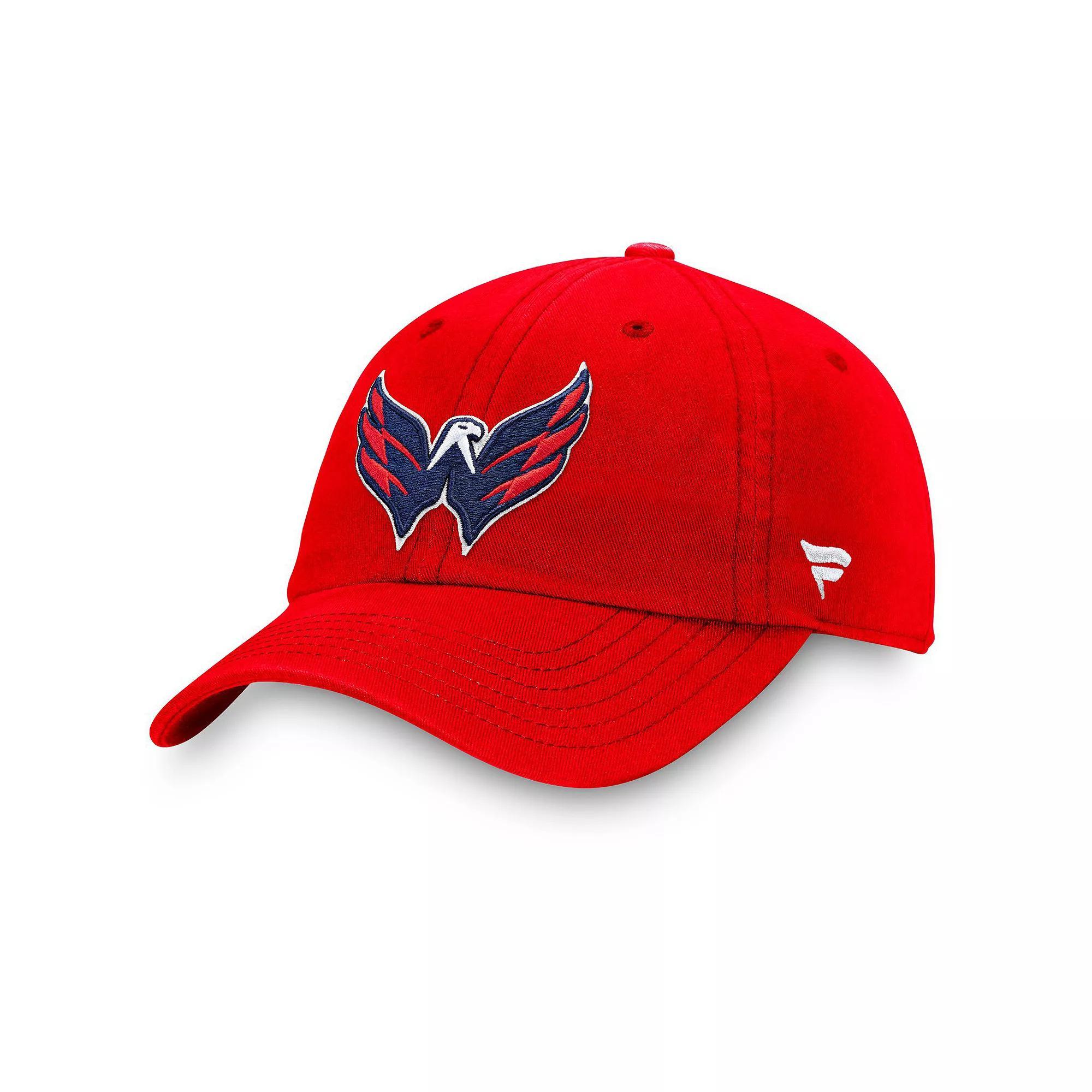 Men's Fanatics Branded Red Washington Capitals Core Primary Logo Adjustable Hat Product Image