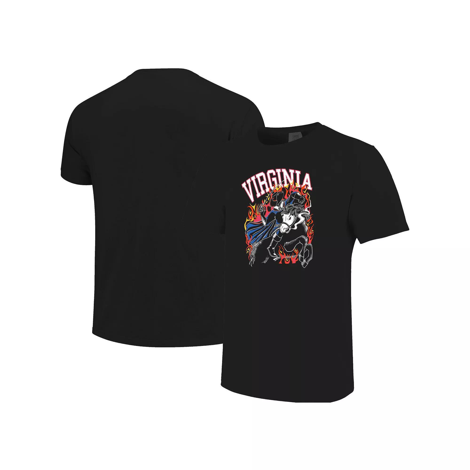 Men's Black Virginia Cavaliers Legend of Cavalier Hollow Spooky Hoos Comfort Colors T-Shirt, Size: Large Product Image