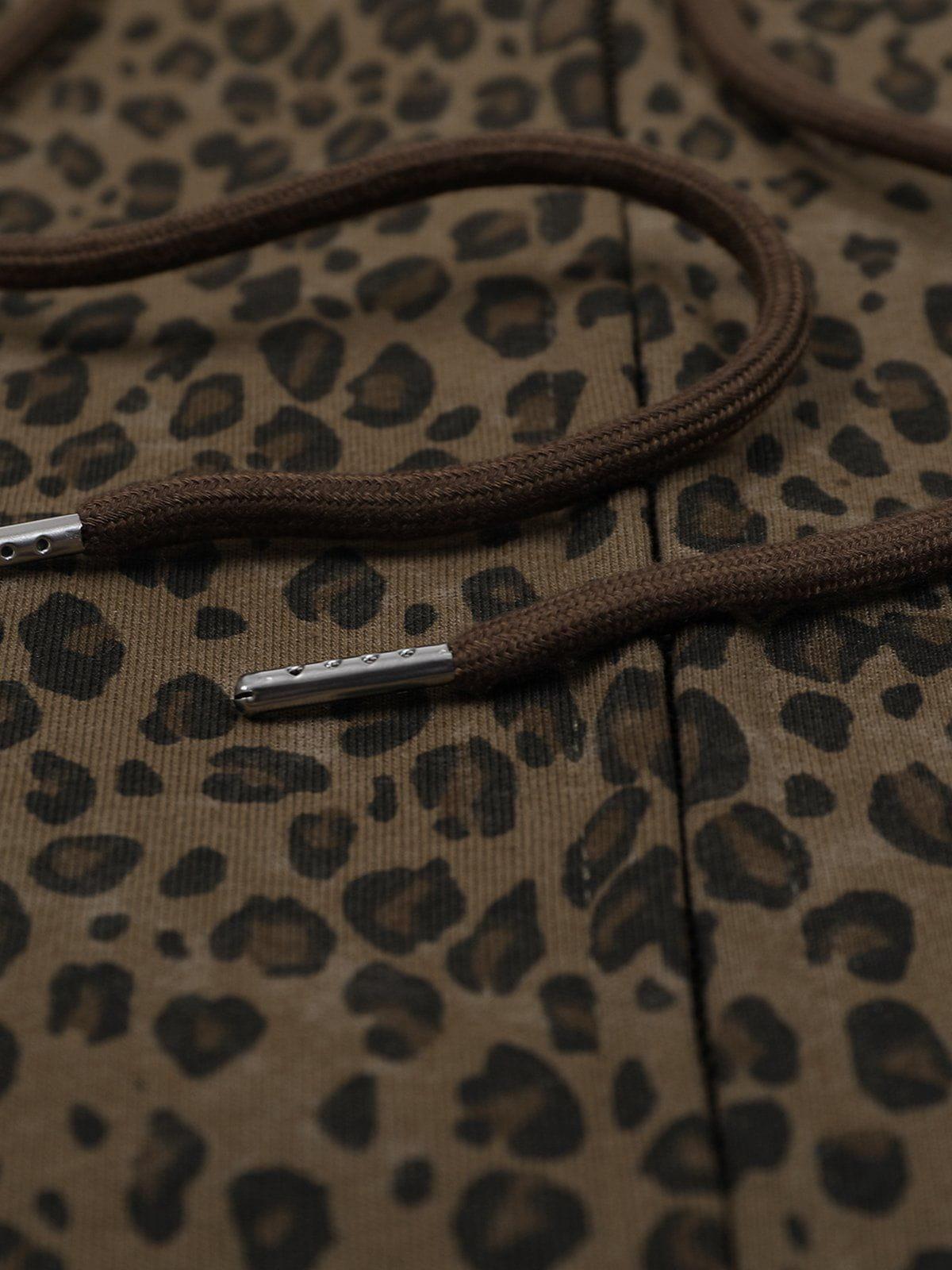 Aelfric Eden Leopard Print Zip Up Hoodie Product Image