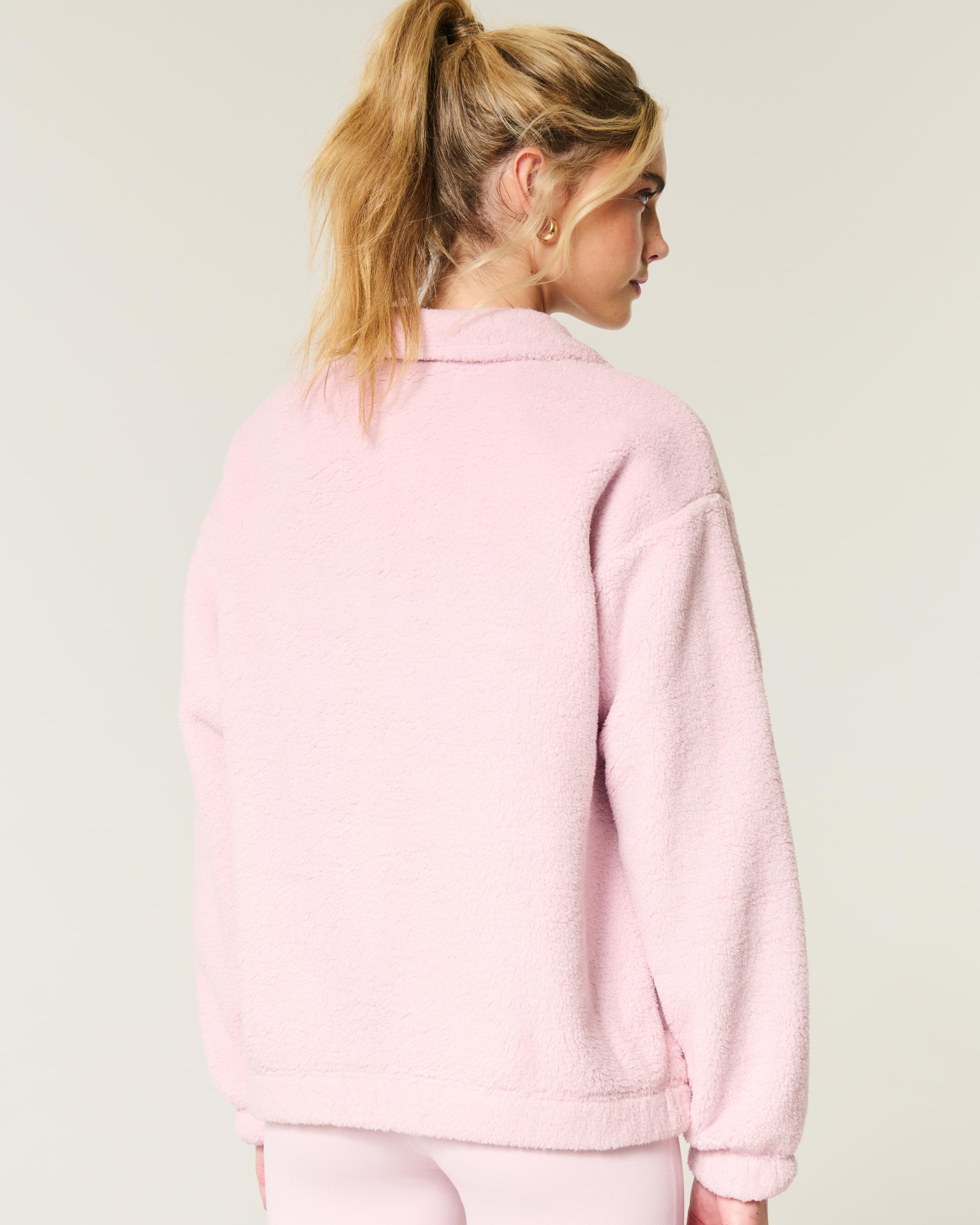 Gilly Hicks Cozy Mock-Neck Quarter-Zip Sweatshirt Product Image
