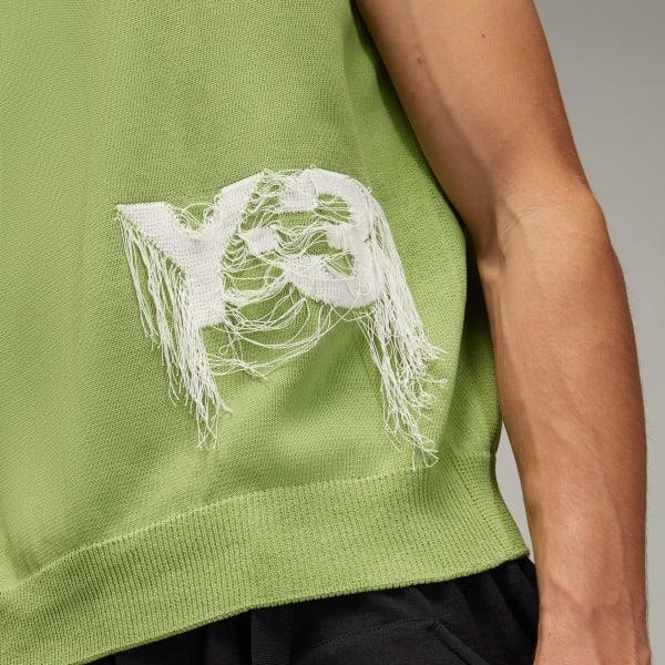 adidas Y-3 Logo Knit Vest Magic Lime M Unisex Product Image