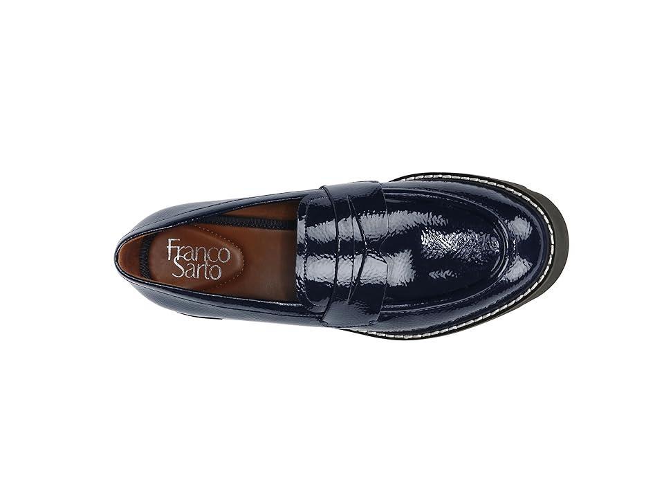 Franco Sarto Balin Crinkle Patent Platform Lug Sole Penny Loafers Product Image