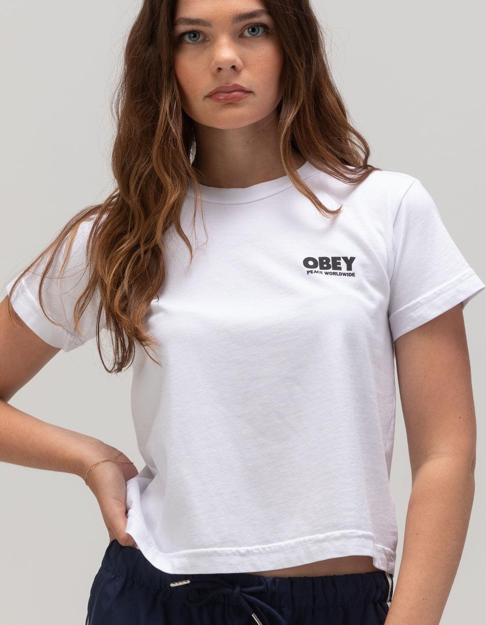 OBEY Peace Worldwide Womens Tee - WHITE Product Image