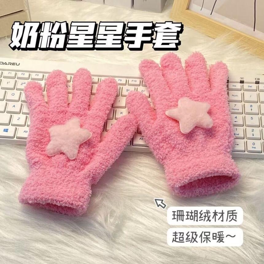 Star Coral Fleece Gloves Product Image