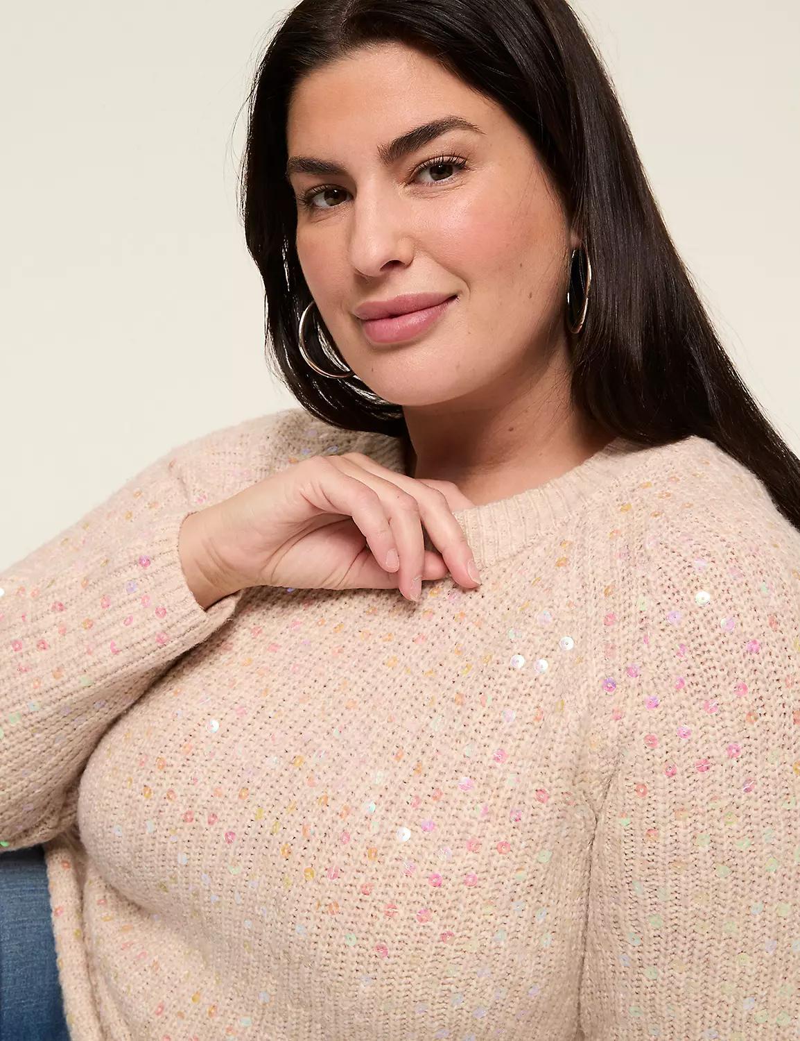 Sequin Crew-Neck Sweater Product Image