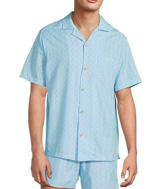 Caribbean Mini Flamingo Teal Cabana Woven Top Product Image