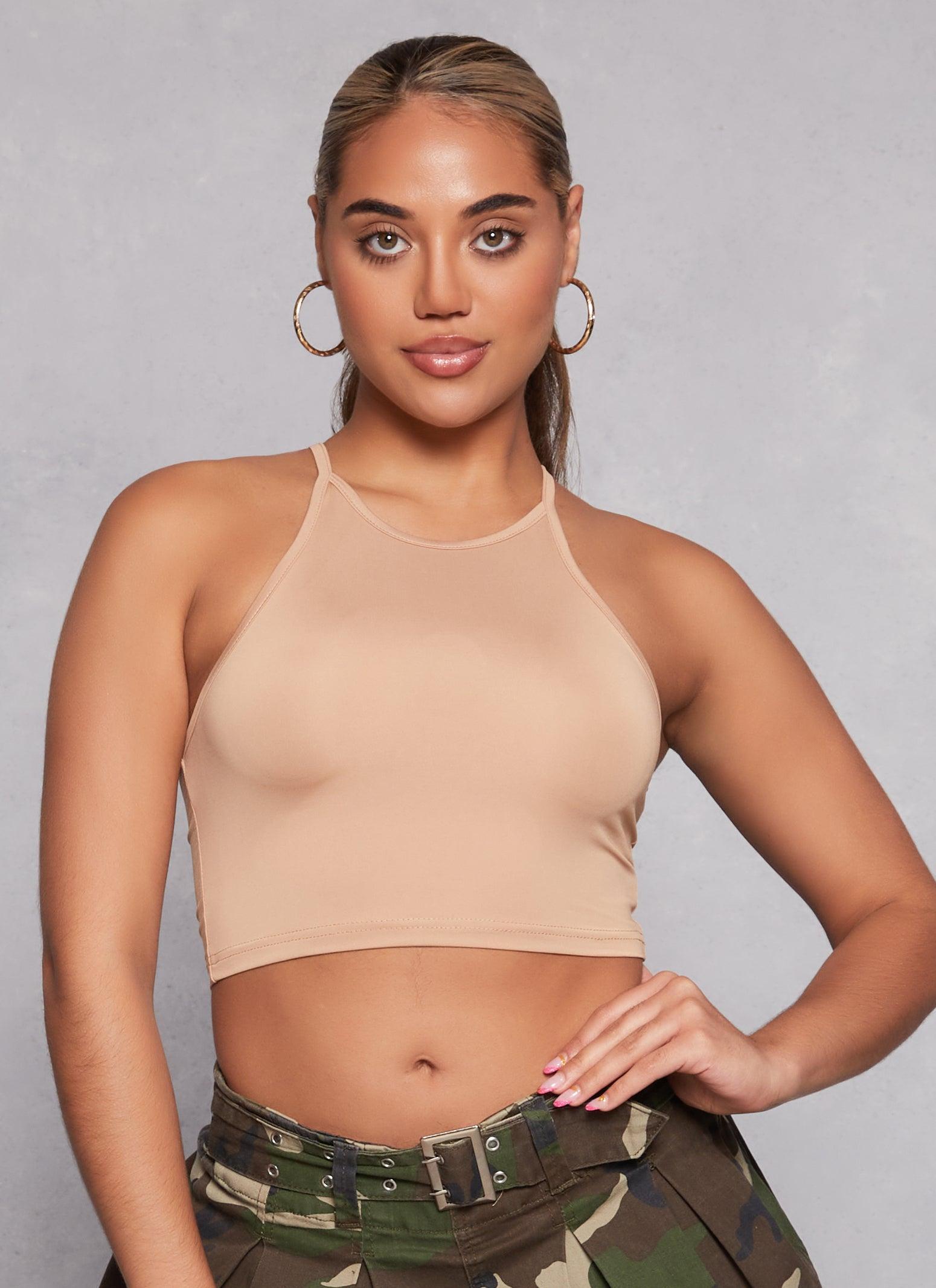 Womens Daisy High Neck Cropped Cami Product Image