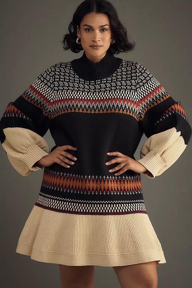 By Anthropologie Bubble-Sleeve Turtleneck Sweater Product Image