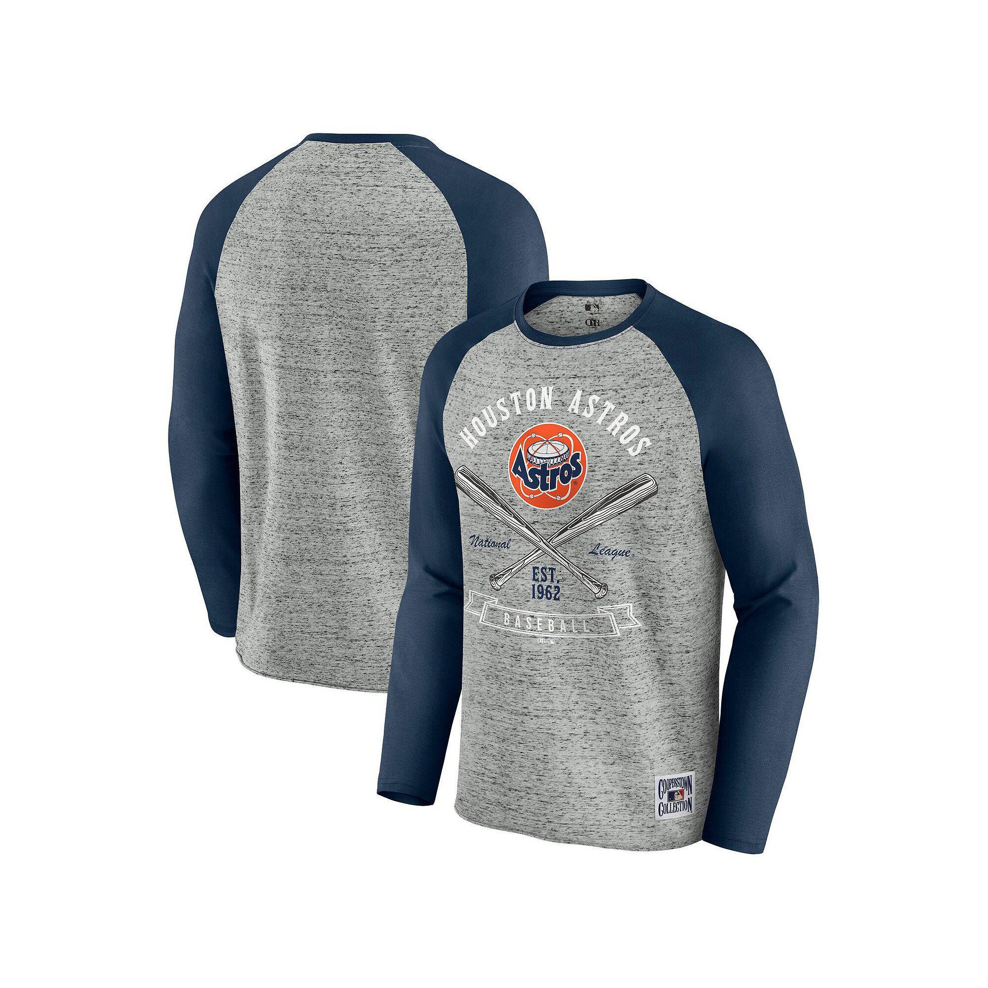 Men's Darius Rucker Collection by Fanatics Heather Gray San Francisco Giants Raw Edge Raglan Long Sleeve Baseball T-Shirt,  Product Image