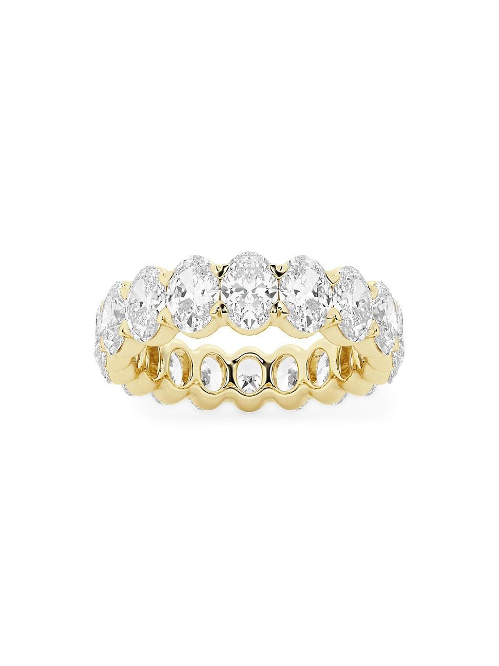 Womens 14K Yellow Gold & Oval Lab-Grown Diamond Eternity Band/2.00-5.00 TCW Product Image