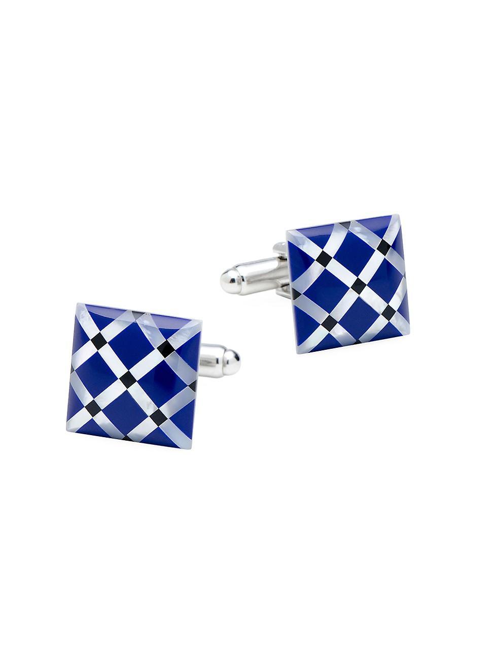 Mens Ox & Bull Trading Co. Mother Of Pearl Diamond Cufflinks Product Image