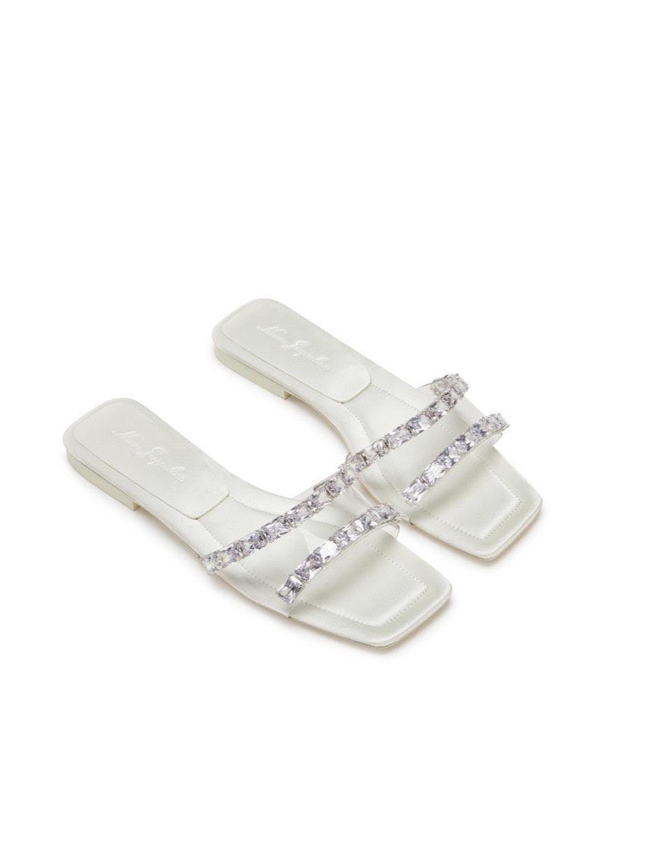 Alexandra Diamond Sandals (White) (Final Sale) Product Image