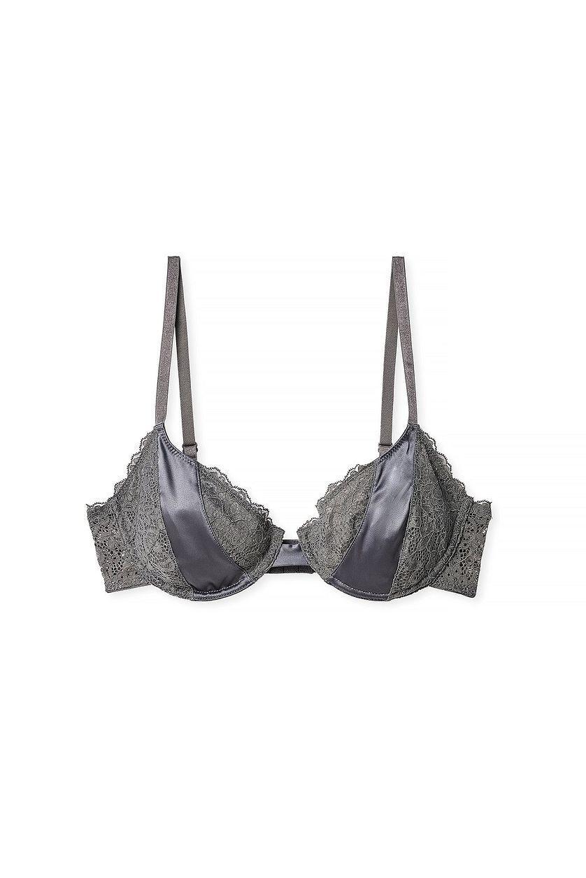Satin Detail Wire Bra Product Image