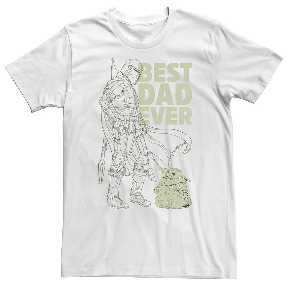Big & Tall Star Wars: The Mandalorian "Best Dad Ever" Line Art Portrait Tee, Men's,  Product Image