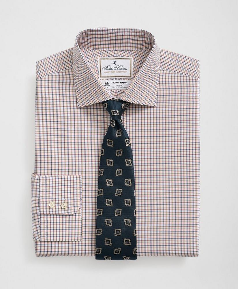 Brooks Brothers X Thomas Mason® Cotton English Collar, Checked Dress Shirt Product Image