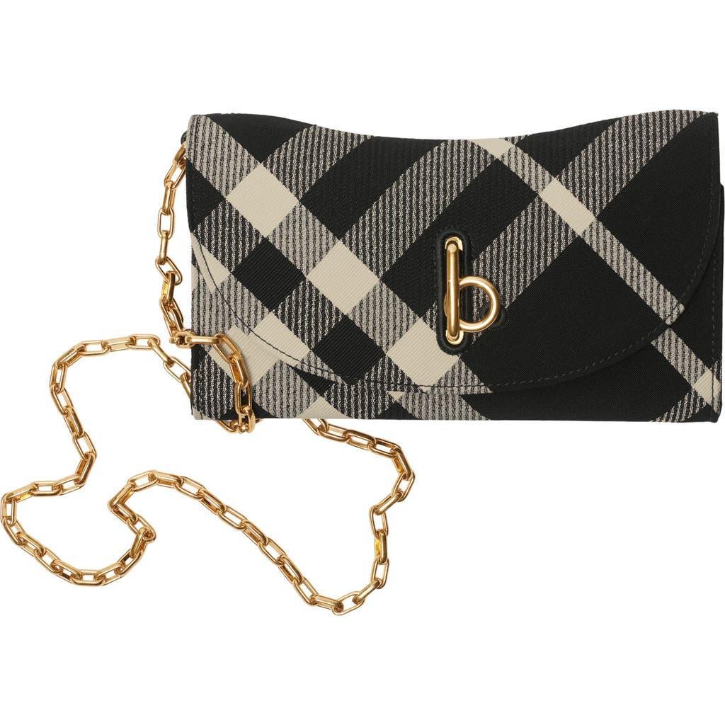 BURBERRY Rocking Horse Chain Strap Wallet In Black/calico Product Image