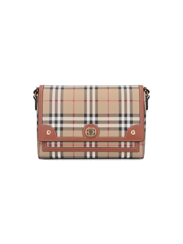 BURBERRY Checked Foldover In Brown Product Image