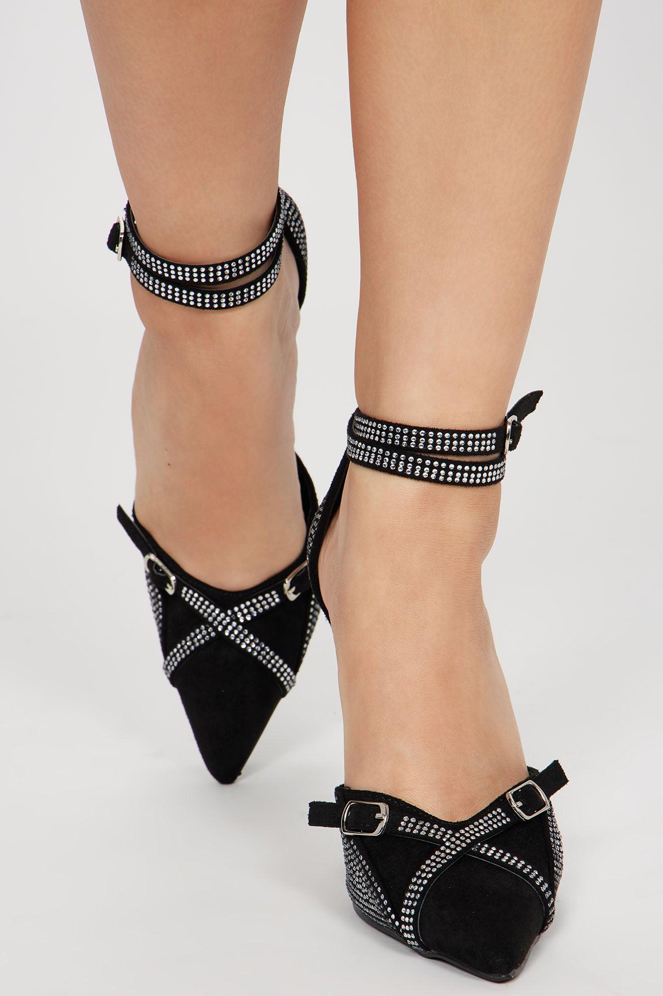 Estella Embellished Pumps - Black Product Image