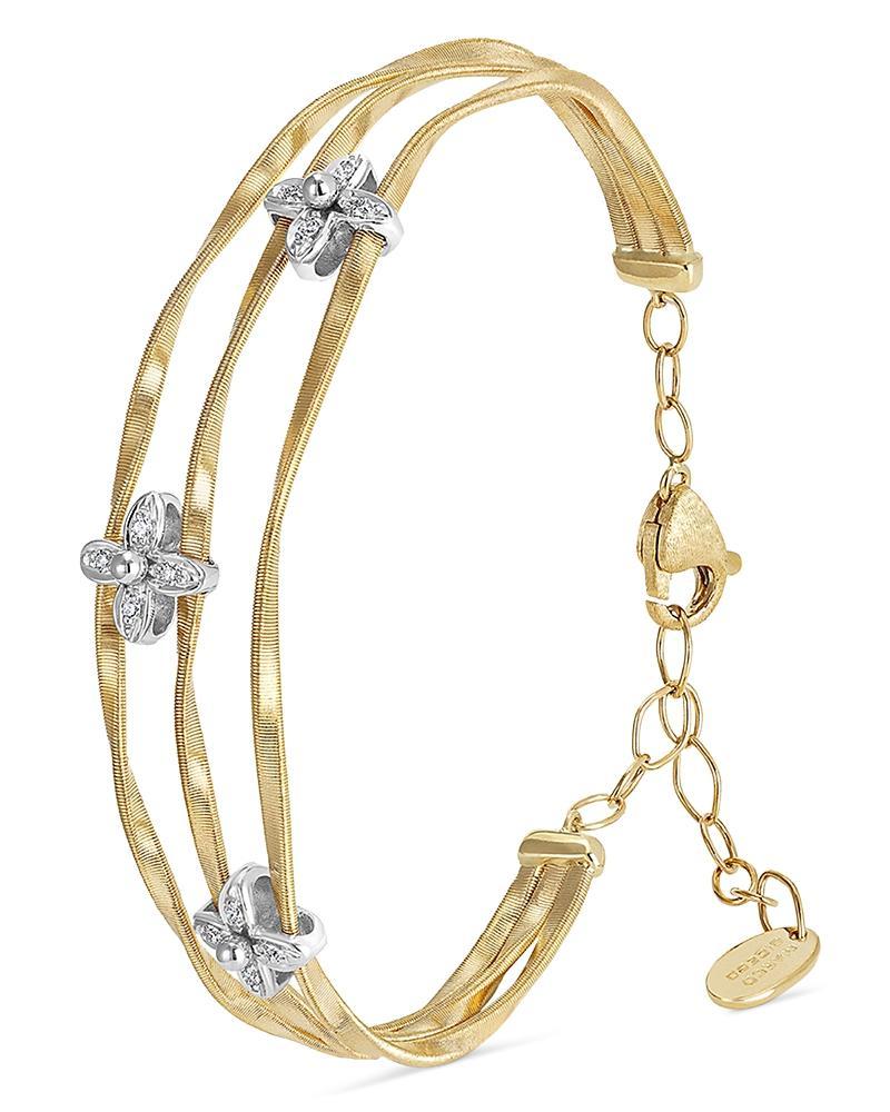 Womens Marrakech Onde Two-Tone 18K Gold & Diamond Bangle Product Image