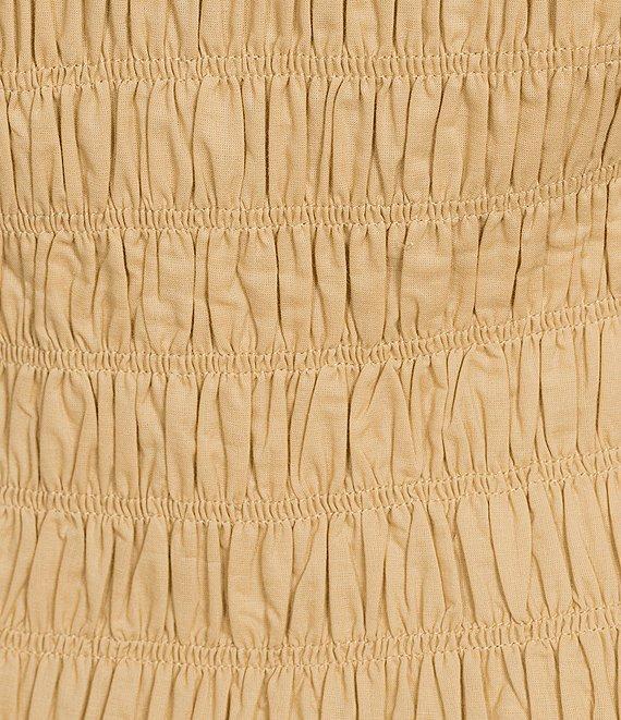 Sugarlips Plus Size Flutter Sleeve Smocked Woven Blouse Product Image