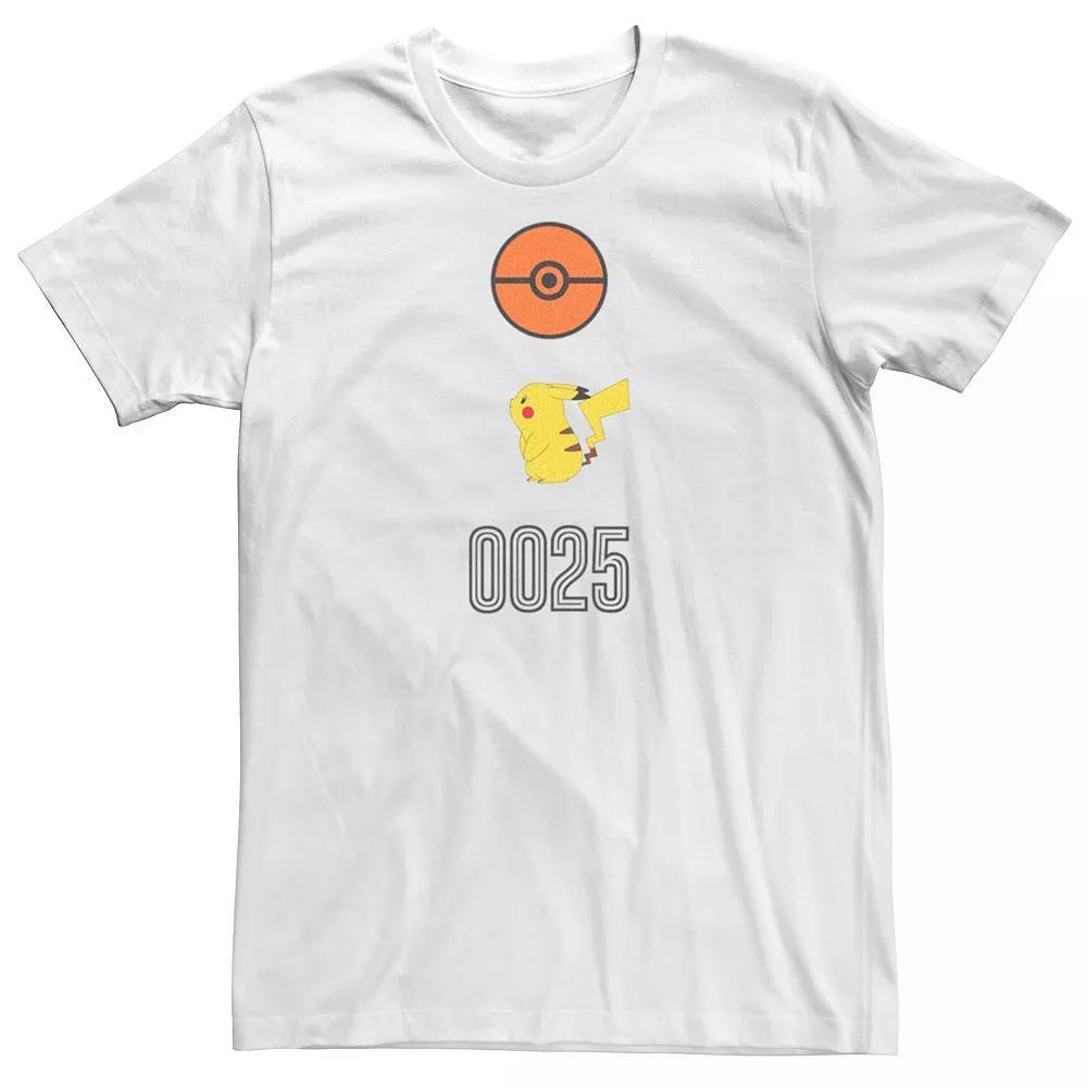 Men's Pokemon Pikachu Pokeball Pocket Tee, Size: XXL, White Product Image