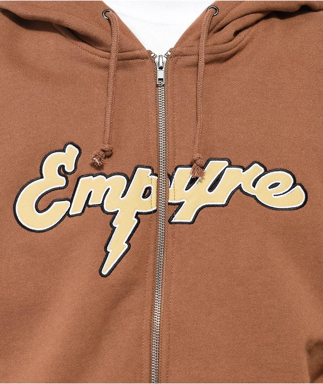 Empyre Sidebar Brown Zip Hoodie Product Image