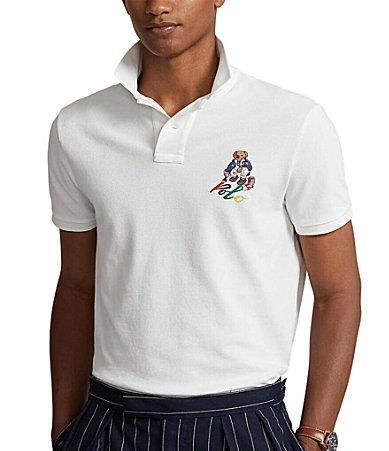 Mens Polo Bear Mesh Polo Shirt Product Image