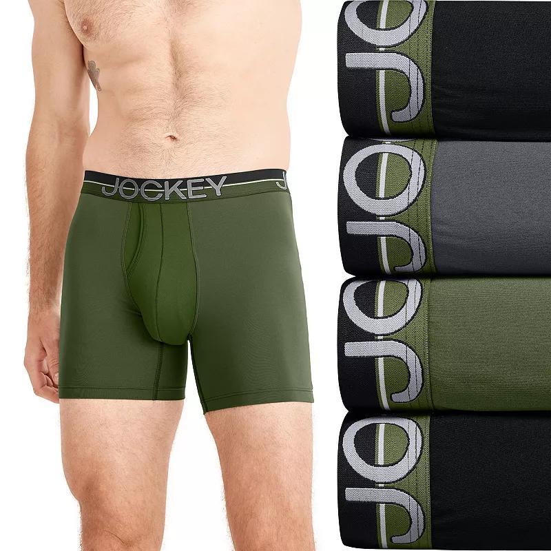 Mens Jockey Infinite Cool Microfiber Stretch 5 3-pack +1 Bonus Boxer Briefs Product Image