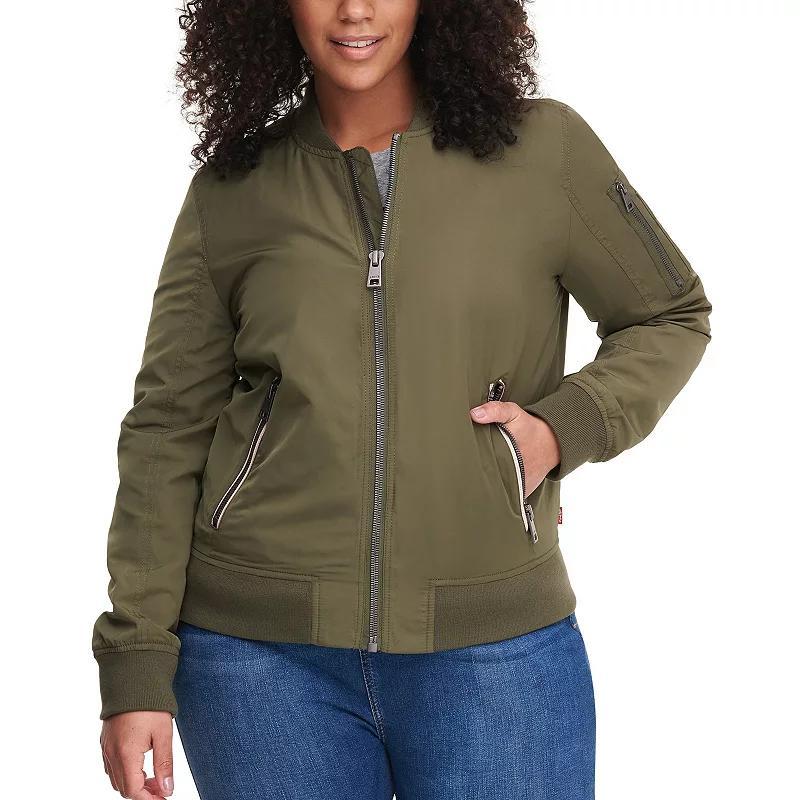 Plus Size Levi's® Newport Classic Bomber Jacket, Women's, Size: 2XL, White Product Image