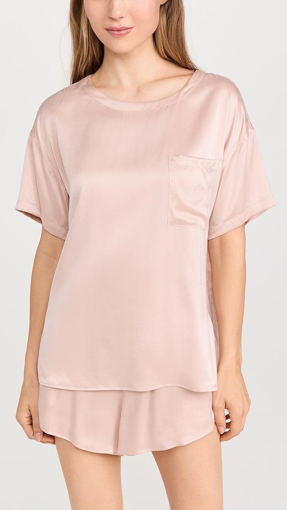 Lunya Washable Silk Tee Short Set | Shopbop Product Image