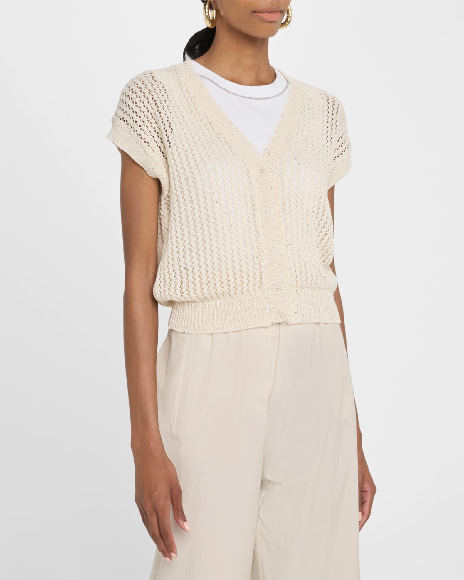 Open-Knit Sequin Cardigan Product Image