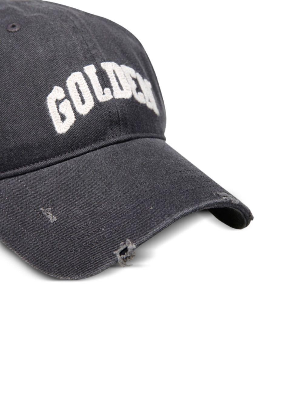 logo-embroidered distressed cap Product Image