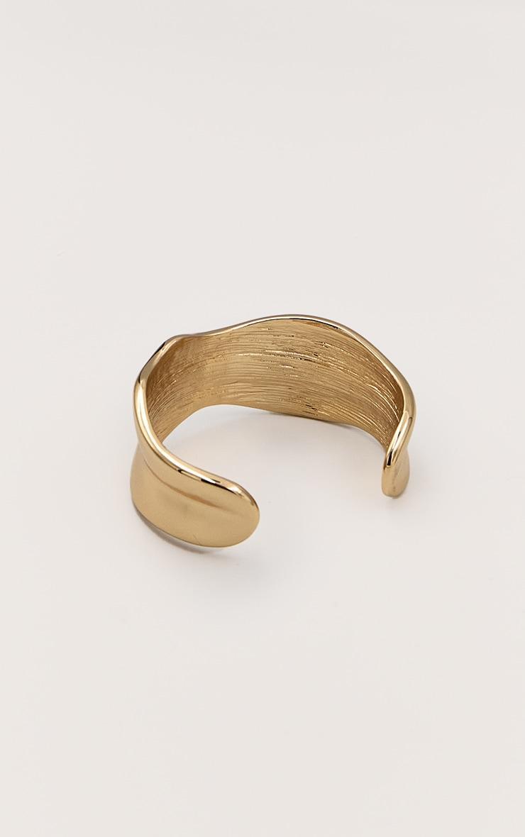 Gold Hammered Edged Cuff Product Image