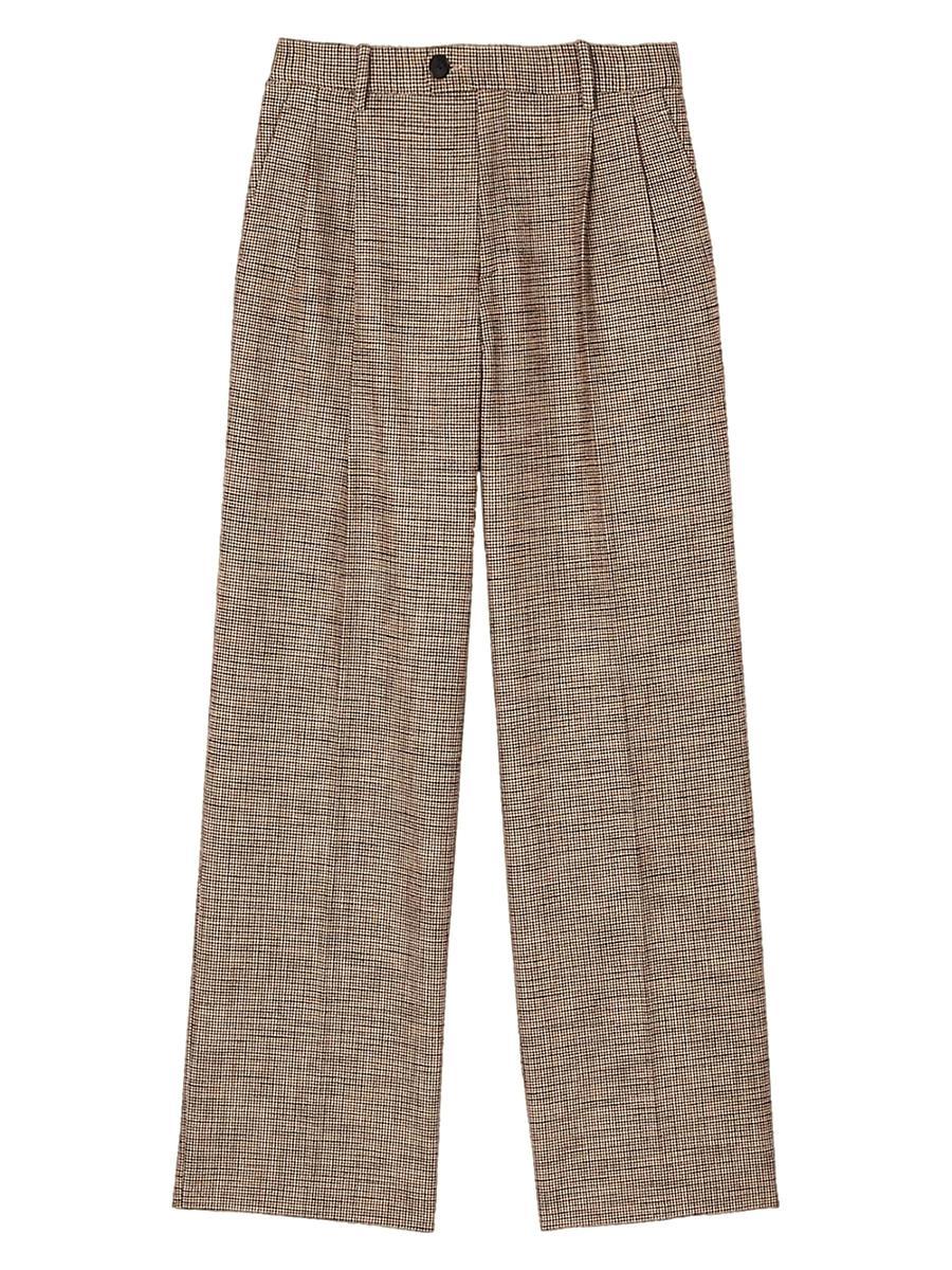 Womens Micro Houndstooth Trousers Product Image