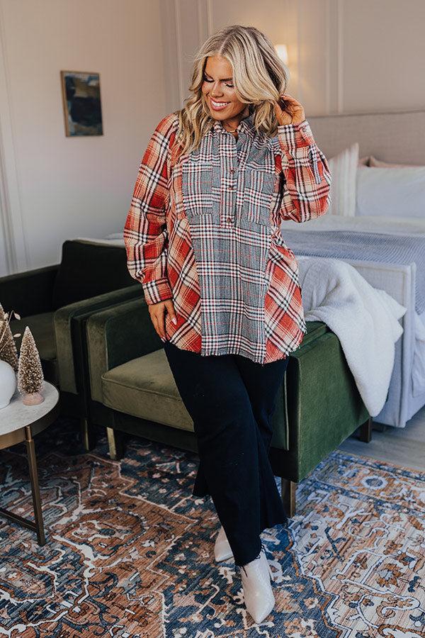 Fall Sunset Flannel Tunic Curves Product Image