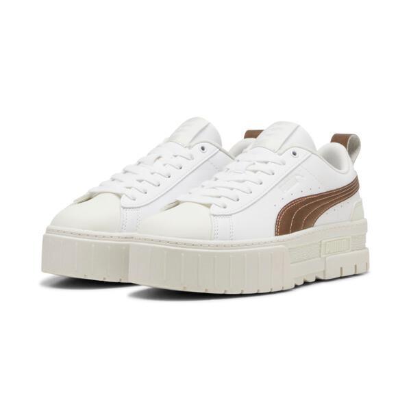 PUMA Mayze Glow-Up Women's Sneakers in White/Vapor Grey Product Image