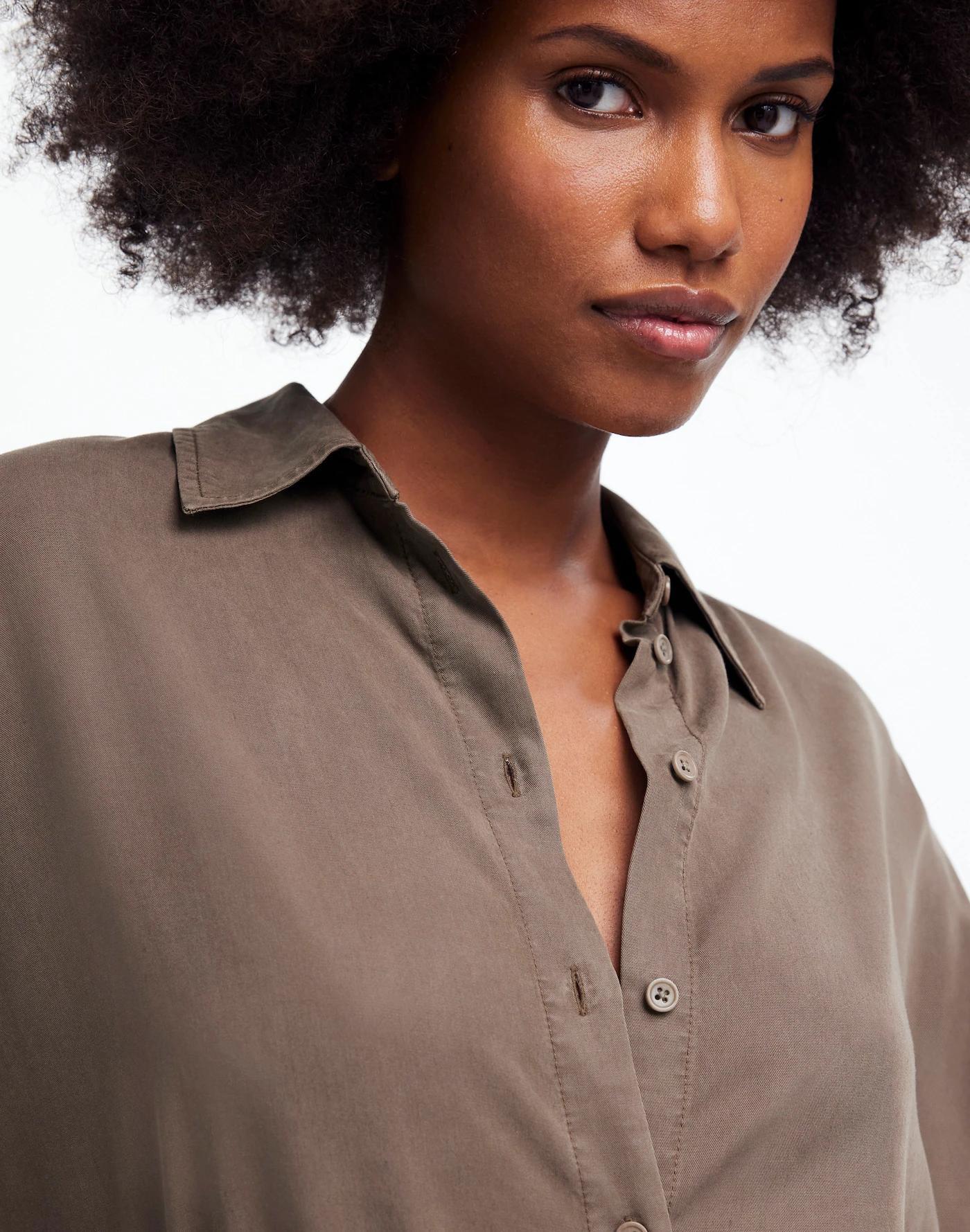 Relaxed Dolman Button-Up Shirt Product Image